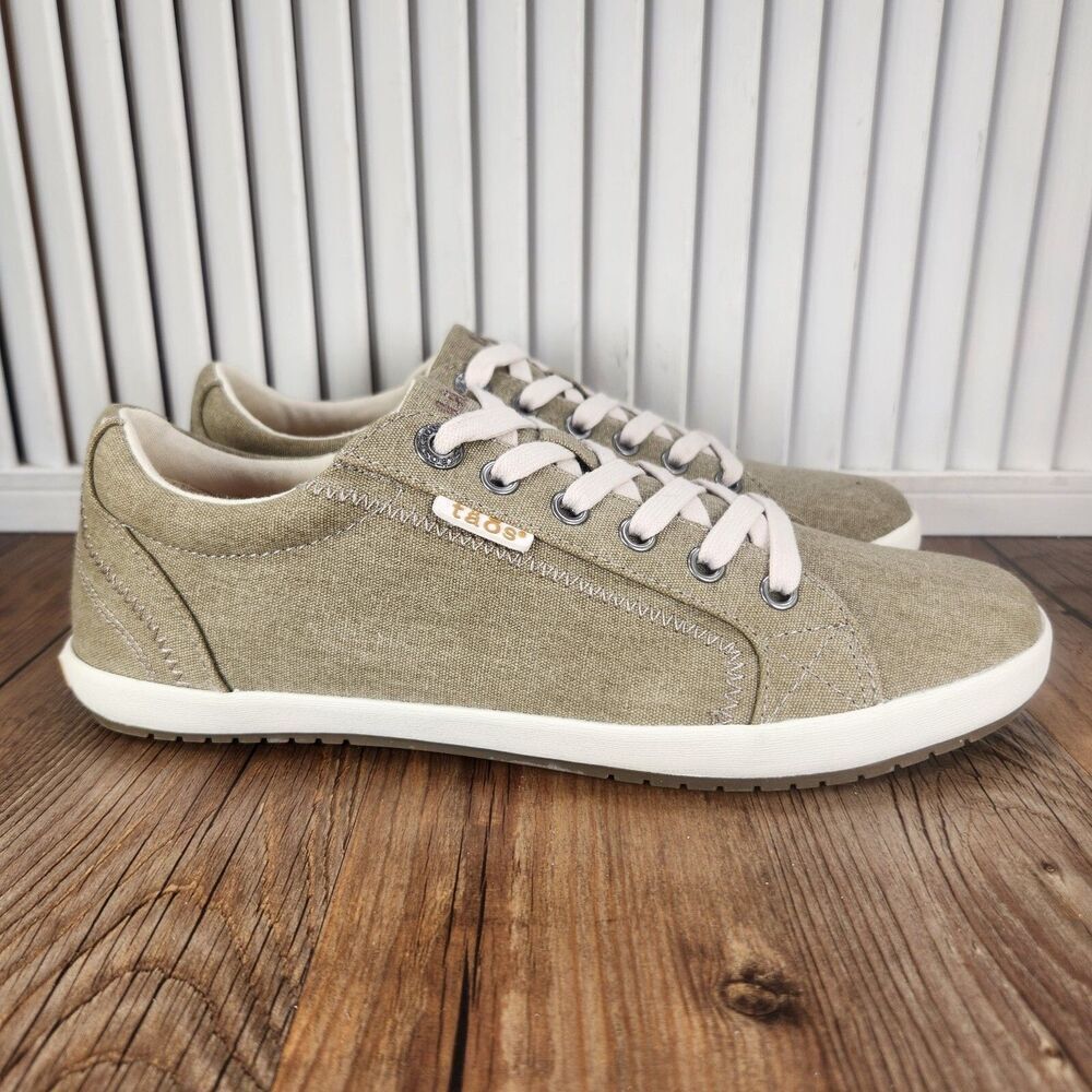 Taos Star Womens Size 8.5 Khaki Canvas Casual Everyday Lifestyle Sneakers Shoes
